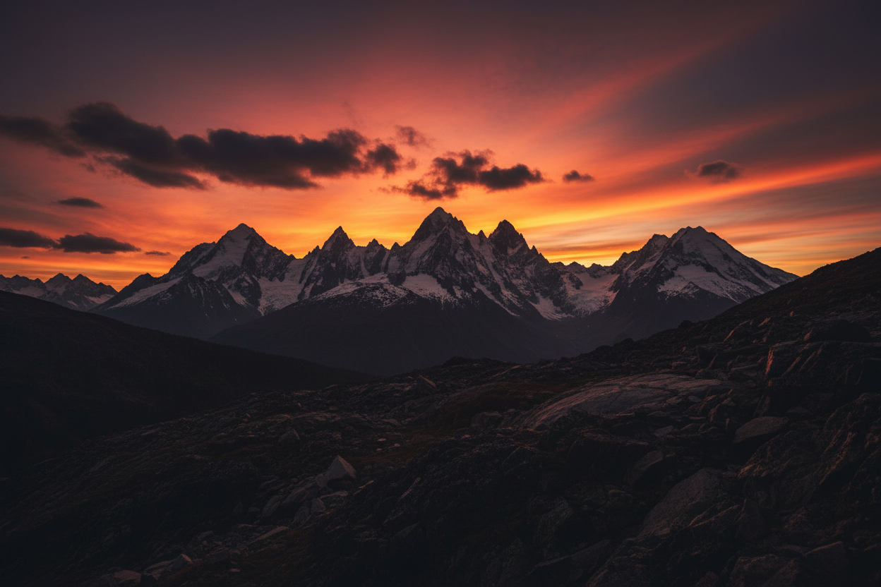 Pure mountain landscape banner